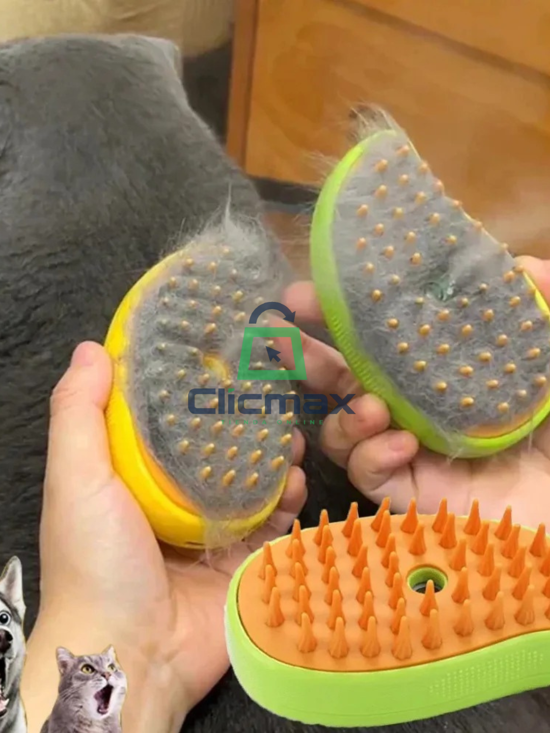cepillo de vapor  3 en 1 para Mascotas